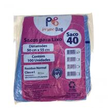 Saco Lixo Azul 40l Primebag C/100 Saco Lixo Azul 40l Primebag C/100
