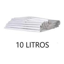 Saco Lixo Branco Para Cozinha Banheiro 10 Litros - 100 Und.