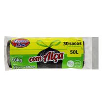 Saco Lixo com Alça 50 litros Com 30 sacos Embalixo 63cmx80cm