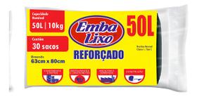 Saco Lixo Embalixo Super Reforçado Preto 50l C/ 30 + Brinde Kit 2un Saco Lixo Embalixo Super Reforçado Preto 50l C/ 30 + Brinde Kit 2un