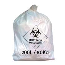 Saco lixo hospitalar infectante 200l c/100 branco embalac