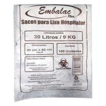 Saco lixo hospitalar infectante 30l c/100 branco embalac Saco lixo hospitalar infectante 30l c/100 branco embalac