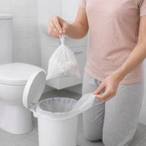 Saco lixo pia banheiro branco rolo 50un vabene