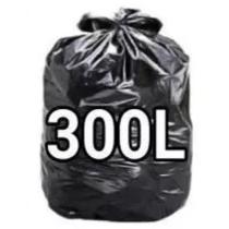 Saco Lixo Preto Reforçado 300 Litros P/ Tambor Lixeira Rodas - 10 UNIDADES