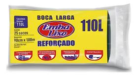 Saco Lixo Reforçado Preto 110 Litros 25 Un Embaixo + Brinde Kit 4un Saco Lixo Reforçado Preto 110 Litros 25 Un Embaixo + Brinde Kit 4un