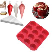 Saco/Manga 5 uni Confeitar Descartável Média Forma Silicone Cupcake Saco/Manga 5 uni Confeitar Descartável Média Forma Silicone Cupcake