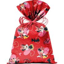 Saco Metalizado 25X37CM Minnie Love Perolado PCT.C/40