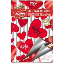 Saco Metalizado 30X45CM Romântico MIX Sortidos - Pacote com 50 Unidades Saco Metalizado 30X45CM Romântico MIX Sortidos - Pacote com 50 Unidades