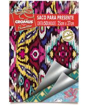 Saco metalizado 35x55cm casual sortido 35x54cm cromus
