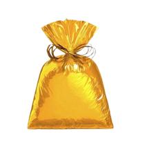 Saco metalizado para presente ouro 32x36 cm. Com 100 un.
