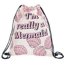 Saco Mochila I'm Really A Mermaid Sacochila Sereia