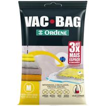 Saco Ordene Vac Bag para Roupas Médio 45x65cm A Vácuo Polietileno Reutilizável