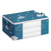 Saco Organizador 60L Guarda Roupas De Cama Grande Dobrável