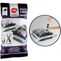 Saco Organizador a Vácuo 50x60 Para Guardar Edredom Jogo de Lençol Roupas - Pequeno - Clink Saco Organizador a Vácuo 50x60 Para Guardar Edredom Jogo de Lençol Roupas - Pequeno - Clink