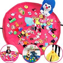 Saco Organizador Para Brinquedo Redondo Prático Brincar Tapete Fácil De Guardar Infantil