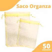 Saco Organza - Saquinho 10x15 Ouro C/50 Para Lembrancinha - Nybc