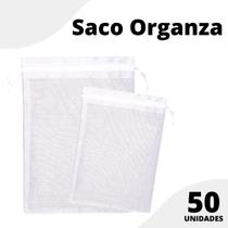 Saco Organza - Saquinho 25x35 Branco C/50 Para Lembrancinha - Nybc Saco Organza - Saquinho 25x35 Branco C/50 Para Lembrancinha - Nybc