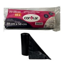 Saco p/lixo 15l rolo cor&lar c/20 Saco p/lixo 15l rolo cor&lar c/20