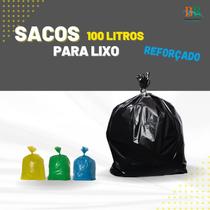 Saco p/ Lixo REFORÇADO - 100 Litros - Pacote c/ 100 unidades