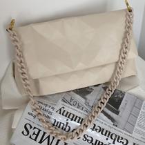 Saco padrão de flap rhombus de nicho, crossbody de cadeia de um ombro só