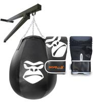 Saco Pancada Gota + Luva Bate-Saco + Suporte Parede Gorilla Saco Pancada Gota + Luva Bate-Saco + Suporte Parede Gorilla