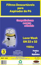 Saco para Aspirador de Pó Lavor Wash GN22 e GN32 ( Kit C/3 Sacos )
