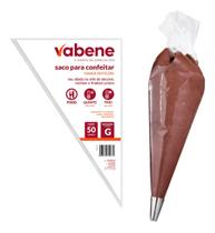 Saco Para Confeitar Vabene Descartável Tamanho G 50 Unidades Transparente