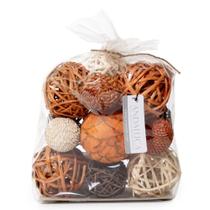 Saco para encher vasos ANDALUCA Large com orbes e bolas (laranja queimada)