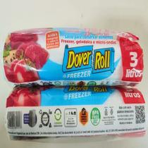 Saco para freezer, geladeira e micro-ondas 3l freezer roll 23cm x 38cm 50 unidades