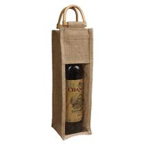 Saco para garrafas de vinho Retzjorv Burlap Jute 10x10x33 cm