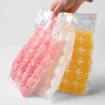 Saco para gelo descartável kit com 10 pacotes 20 cubos cada total 200 cubos auto vedação para freeze
