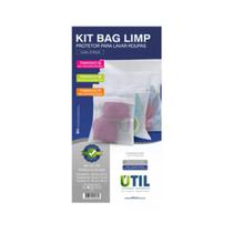 Saco para Lavar Roupa com zíper - 3 KITS BAG LIMP 3 peças - Util UTL1189