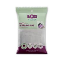 Saco para Lavar Roupa Delicada Médio Branco/Rosa Log Ordene