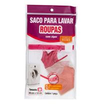 Saco Para Lavar Roupas C/ Zíper 40 x 50cm - Premium Home