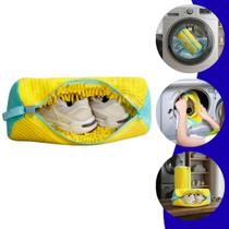 Saco Para Lavar Tênis Na Máquina De Lavar Protetor Reforçado Com Cerdas De Limpeza E Zíper Bolsa De Lavagem Para Calçado