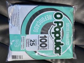Saco Para Lixo 100 Litros Preto 25 Unidades Econômico - Btg Saco Para Lixo 100 Litros Preto 25 Unidades Econômico - Btg