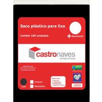 Saco para Lixo 105 Litros Preto 80x90cm C/100