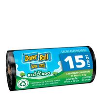 Saco para Lixo 15L Preto Dover Roll 15L