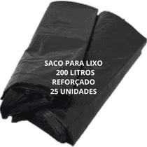 Saco para lixo 200 litros preto reforçado