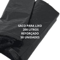 Saco para lixo 200 litros preto reforçado