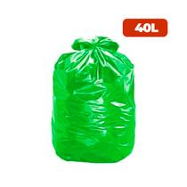 Saco para Lixo 40 Litros Coleta Seletiva Especial Verde com 100 unidades - NALPLASTIC