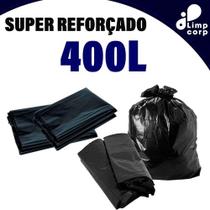 Saco Para Lixo - 400 Litros - Super Reforçado - 100 Unidades