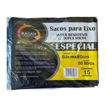 Saco para lixo 50 Litros - 15 unidades - Reforçado Saco para lixo 50 Litros - 15 unidades - Reforçado