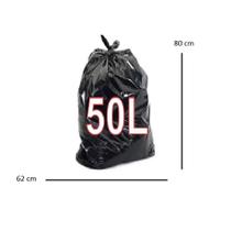 Saco para lixo 50lts 62x80cm c/30 sacos - preto (capacidade 10kg) leal