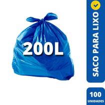 SACO PARA LIXO AZUL 200L 85x95 100 UNID M 07