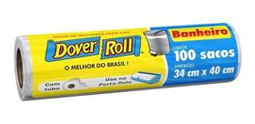 Saco Para Lixo Banheiro Branco Dover Roll 34x40cm Dover