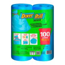 Saco para lixo dover roll resist 100 litros reforçado, pack econômico 30 unidades