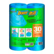 Saco para lixo dover roll resist 30 litros reforçado, pack econômico 60 unidades
