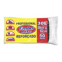 Saco para Lixo Embalixo Rolo Profissional Reforçado 30 Litros - Embalagem com 50 Unidades