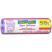 Saco Para Lixo Odor Defense Lilás 50L 20un - Dover Roll